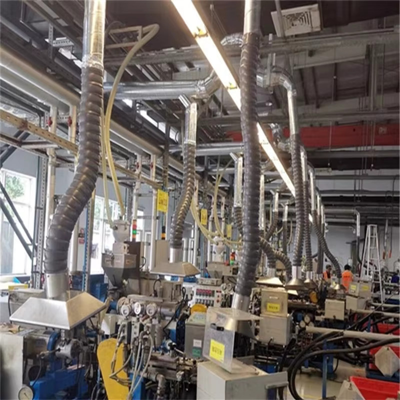 XMSJ Universelle positionierbare Bambus-Gelenk-Absaughaube als industrieller Staubabzugschlauch für Werkstatt und Montagelinie zur Lötdampf-Absaugung - Bild 2