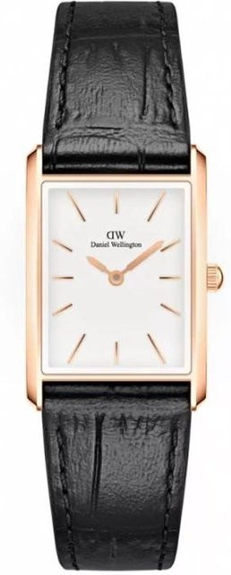 Daniel Wellington Damenuhr, Quarz, Leder, Schwarz, Roségold, 24 mm - Bild 1