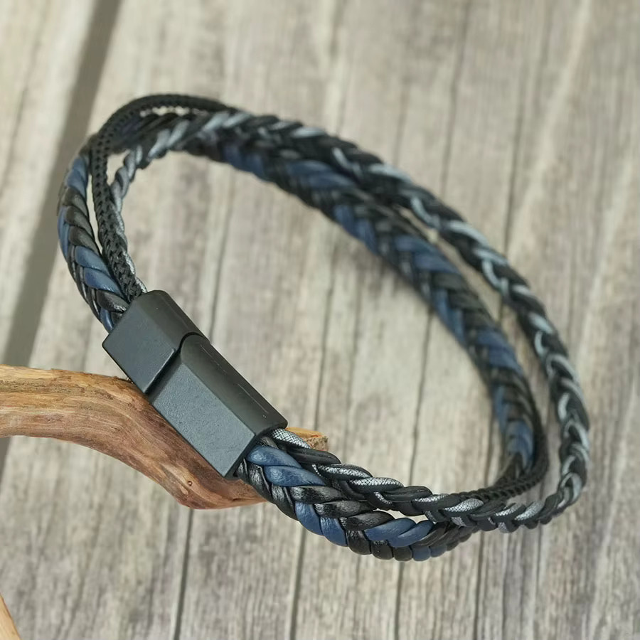 Noter Armband, Leder, Schwarz, Herren - Bild 2