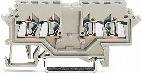 WAGO 280-989 Durchgangsklemme 5mm Zugfeder Grau 100 Stück - Bild 1