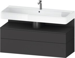 Duravit Waschtischunterschrank Qatego in Grau Matt, Wandhängend, B/T/H: 119 x 47 x 59 cm - Bild 1