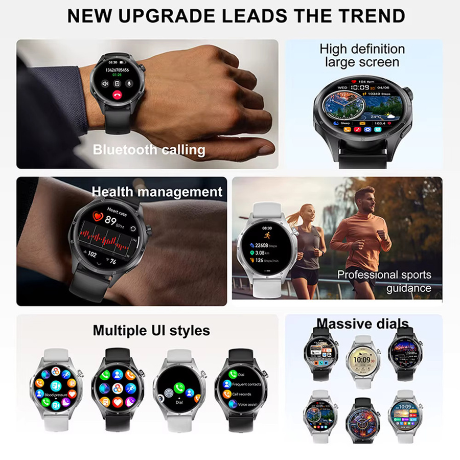 ChiBear Smartwatch, GPS, Herren, Schwarz, Silikon, Rund - Bild 4