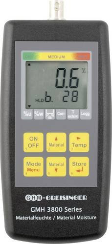 Greisinger GMH3831 Materialfeuchtemessgerät in Schwarz für Baufeuchtigkeit und Holzfeuchtigkeit mit einem Messbereich von 0 bis 100% vol - Bild 1
