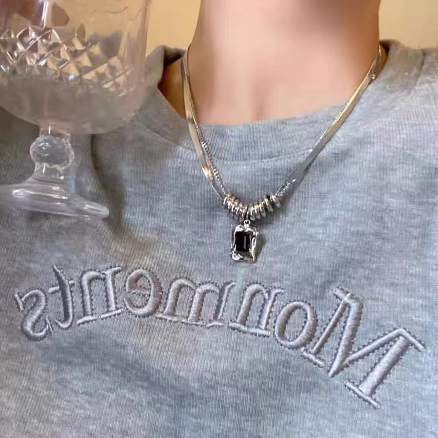 LUXUKISSKIDS Halskette, Titan, Silber, Zirkonia, Unisex, Punk - Bild 5