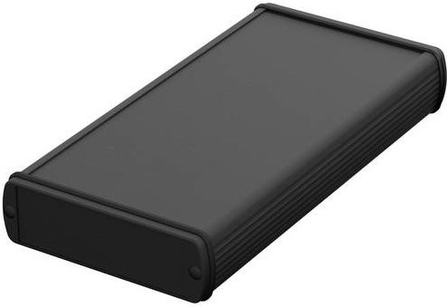 Bopla Alubos ABPH Profil-Gehäuse aus Aluminium in Schwarz, B/T/H: 200 x 106 x 32 mm - Bild 1