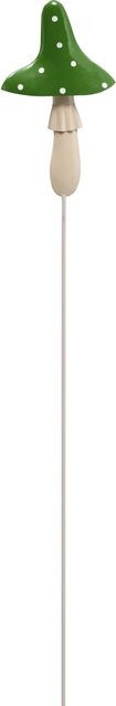 Grüner Gartenstecker Pilz aus Metall, Höhe: 85 cm, Breite: 3 cm, Tiefe: 10,5 cm - Bild 1