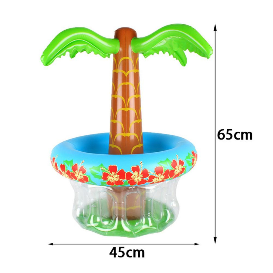 Aufblasbarer Bierkühler in Form einer Palme für Strand- und Poolpartys, grüne Sommerparty-Dekoration - Bild 2