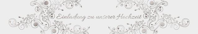 URSUS Banderole Einladung zur Hochzeit transparent silber glänzend - Bild 1