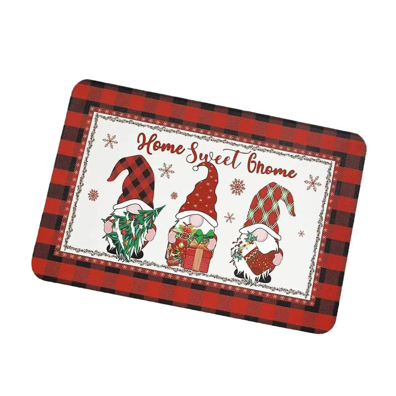VIKAMA Frohe Weihnachten Willkommens-Fußmatte, waschbare und wetterfeste Haustürmatte für den Innen- und Außenbereich, rechteckig, Mehrfarbig, B/T: 60 x 40 cm - Bild 2
