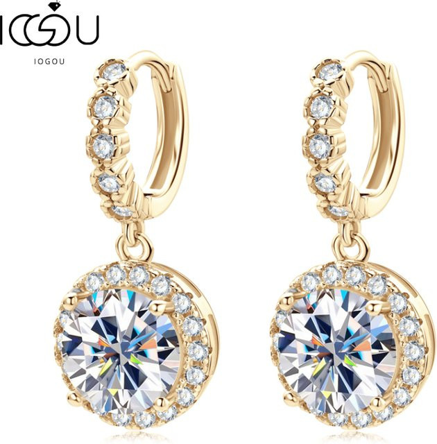 Iogou Creolen, 925 Silber, Moissanite, Damen - Bild 1