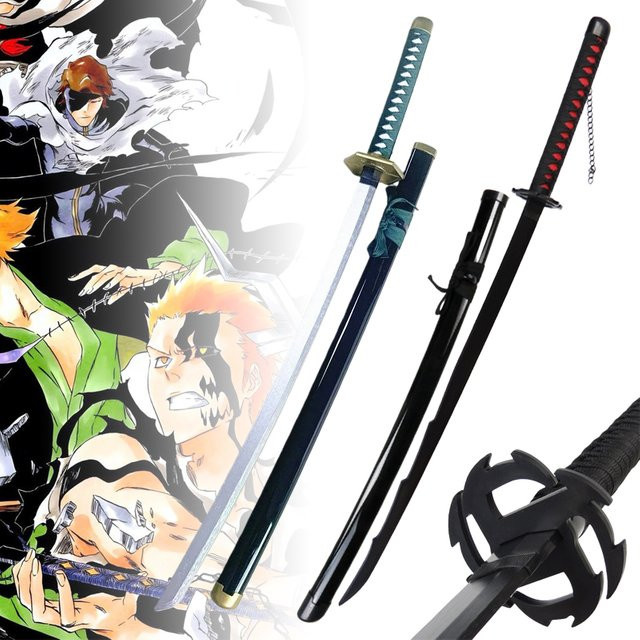 MINISO Anime Bleach Katana Holz Ninja Messer, 40 Zoll, Cosplay Schwert - Bild 1