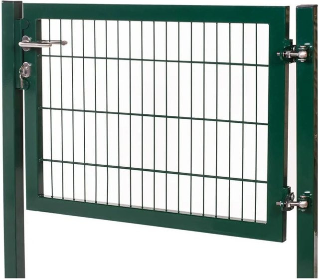 Gartentor Industrietor für Doppelstabzaun in Moosgrün, Breite: 120 cm, Höhe: 160 cm - Bild 1