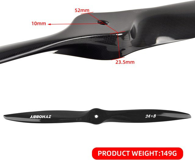 ZYHOBBY Kohlefaserpropeller für RC Gas/Elektrisches Modellflugzeug - Bild 1