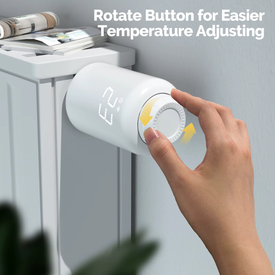 Moes SmartLife ZigBee Thermostatventil mit Tuya App-Steuerung und Alexa Sprachsteuerung, Weiß - Bild 5