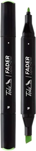 Toki Marker Fader Permanent Marker mit Chisel Tip in 66 Farben Grass Green - Bild 1