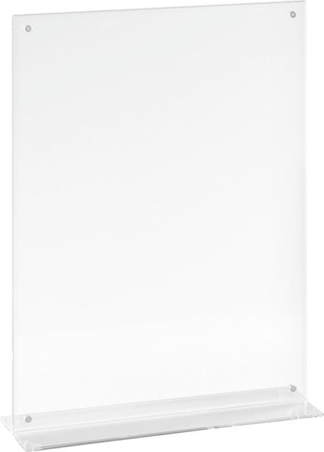 VEGA Aufsteller Bisagno aus Acryl, DIN A4, transparent, B: 21,1 cm, H: 30,2 cm - Bild 1