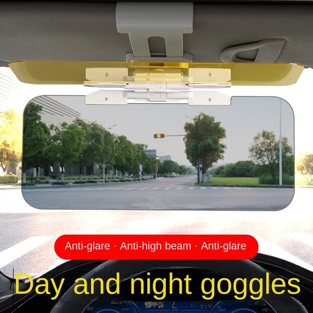 Chelumei Auto Innen Anti-Glare Sonnenblende Extender mit HD-Nachtsicht und UV-Schutz - Bild 1