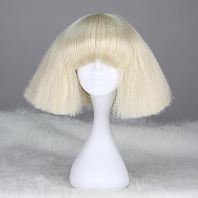 HAIRJOY Perücke, Synthetisches Haar, Gerader Bob, Dunkelbraun Silber Grau Helles Blond Rosa Grün Blond Schwarz, Unisex - Bild 1