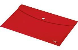 Leitz Sammelmappe Recycle A4 mit Druckknopfverschluss aus Recyclingkunststoff, Rot - Bild 1