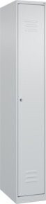 C+P Spind Classic PLUS Garderobenschrank mit 1 Abteil und Zylinderschloss in Grau, H x B x T: 185 x 30 x 50 cm - Bild 1
