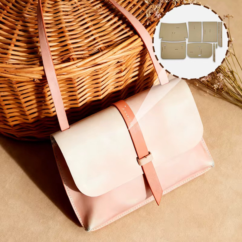 YOMDID 9er Set Brieftasche Nähen Muster Vorlagen aus Kraftpapier für DIY Handtaschen und Leathercraft in Braun und Beige - Bild 2