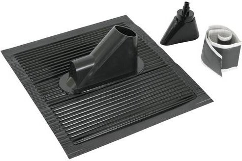 DEHN Dachdurchführungsset DADS D10 16 48 AL SCH in Schwarz aus Aluminium - Bild 1