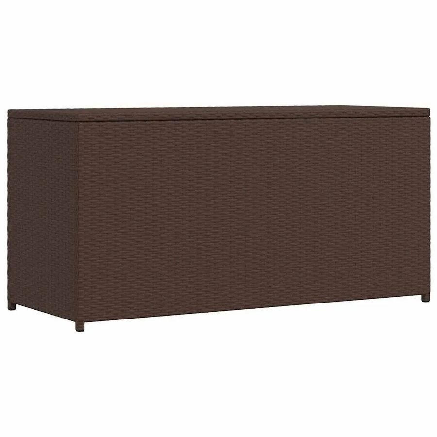 Furnicato Auflagenbox aus Poly-Rattan in Braun mit pulverbeschichtetem Stahlrahmen, B/T/H: 120 x 50 x 60 cm - Bild 2
