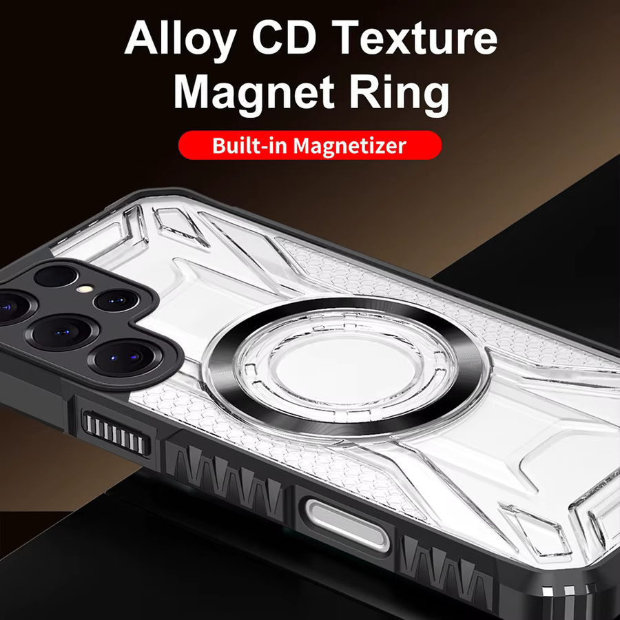 Magnetische Schutzhülle für Samsung Galaxy S26 S25 S24 S23 S22 Serie, Stoßfestes und Rutschfestes Cover in Transparent Purple - Bild 2