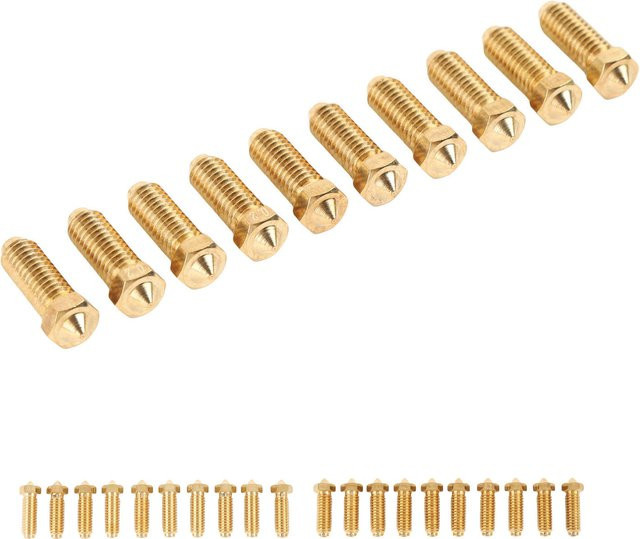 Aramox Extruder Hotend Düsen-Kit für FDM 3D-Drucker mit präzisen Messingdüsen in Gold - Bild 1