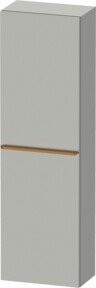 Duravit Halbhochschrank D-Neo in Grau Matt, 1 Tür und 4 Böden, Wandmontage, B/T/H: 40 x 24 x 132 cm - Bild 1