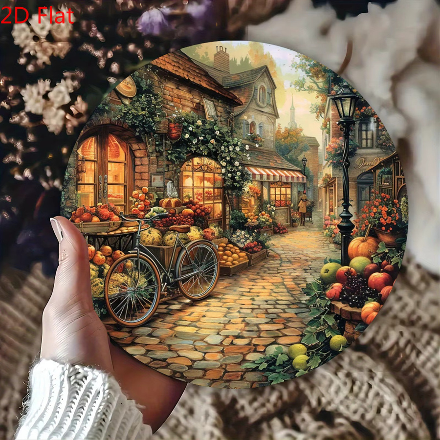 One Slate Lane Good Times Vintage-Wandbehang in Multicolour, B/H: 20,32 x 20,32 cm, abstrakter bemalter Stil - Bild 2