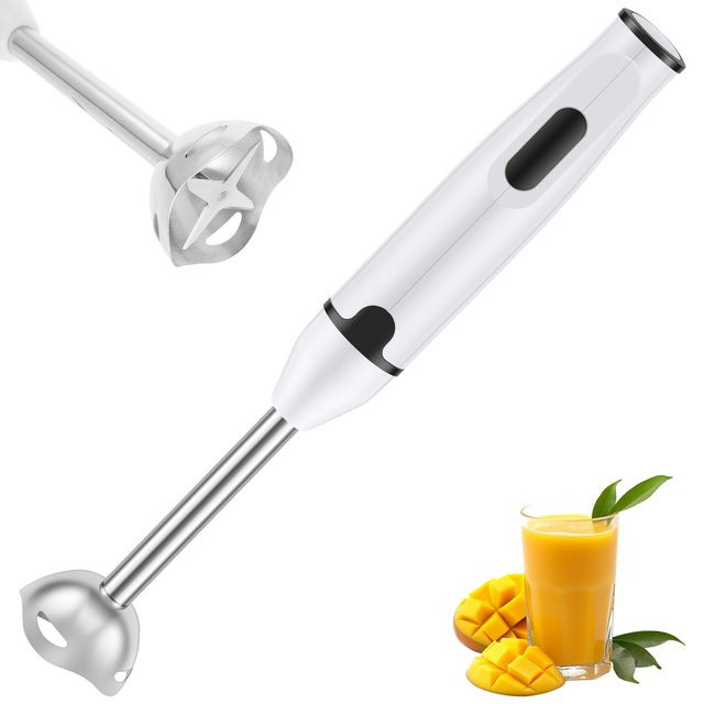 Multifunktionaler elektrischer Stabmixer von Willstar in Weiß aus Edelstahl für Suppen, Smoothies und Saucen - Bild 1