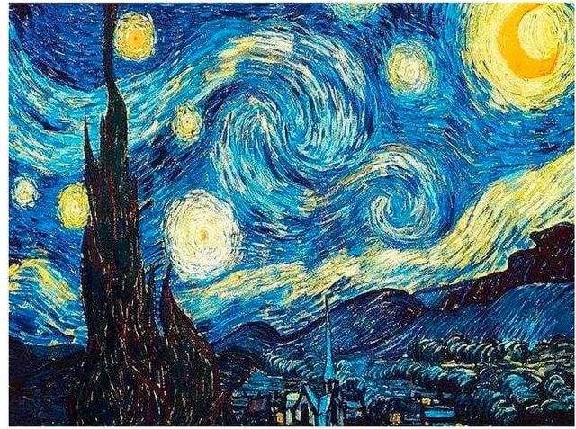 Figured'Art Van Gogh Sternennacht Malen nach Zahlen Keilrahmen - Bild 1