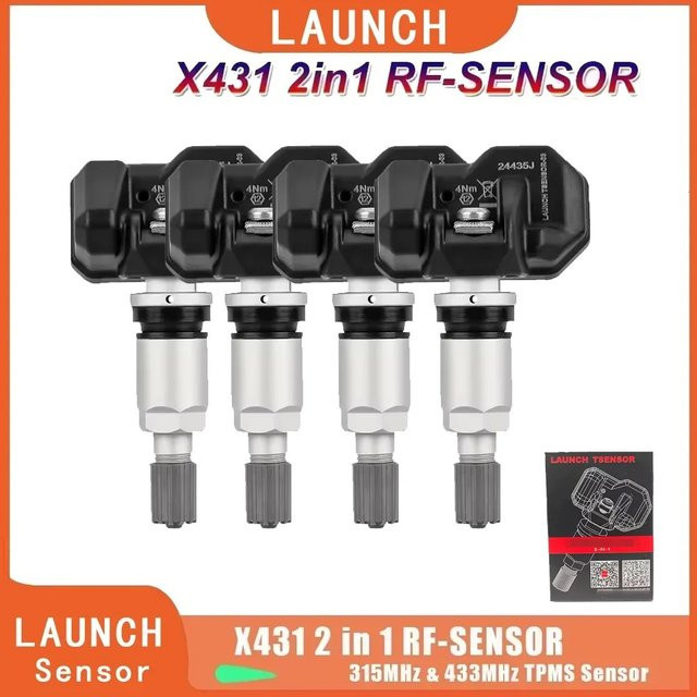 LAUNCH TPMS Sensor 315/433 MHz LTR-03 RF Sensor für Reifen Reparatur Werkzeug Scanner und Reifendruck Monitor Programmierung in Schwarz - Bild 1