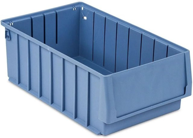 PROREGAL Sichtlagerkasten Sortimentsbox mit Etikett und Schutzhaube, Blau, H x B x T: 14 x 23,4 x 40 cm - Bild 1