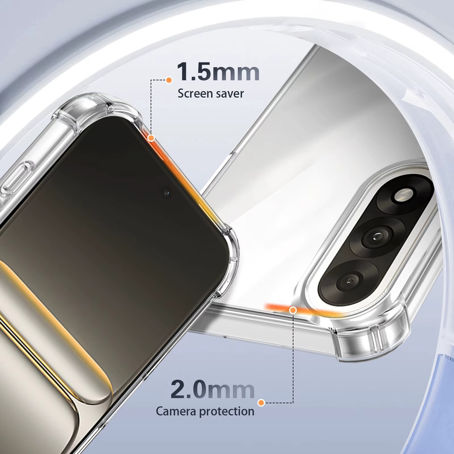 OnePlus Nord 5 5G Hülle CPH2709 mit stoßfester Silikon-Stoßstange, Luftpolster und matter transparenter Rückseite - Bild 3