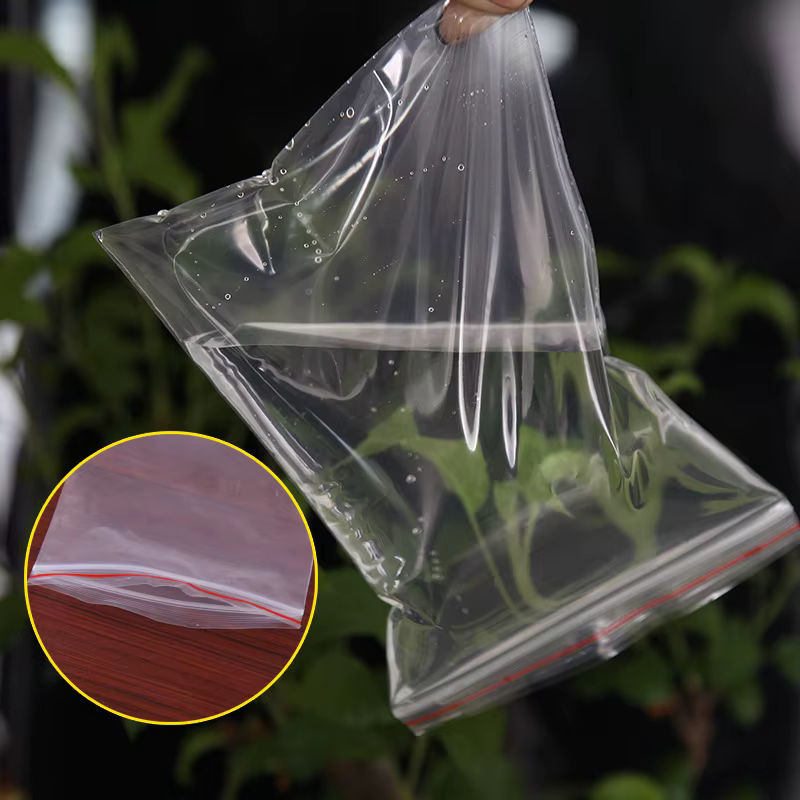 Transparente Ziplock-Beutel aus Kunststoff mit Reißverschluss zur Lebensmittelaufbewahrung - Bild 5