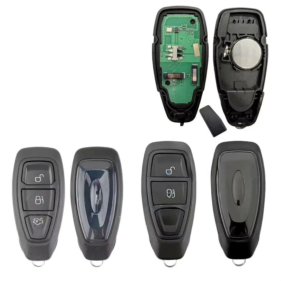 Jingxin Auto-Fernbedienungsschlüssel für Ford Focus Fiesta C-Max Mondeo Ecosport Galaxy Kuga Smart Keyless 2/3 Tasten ID63 + 433 MHz KR55WK48801 in Schwarz - Bild 5