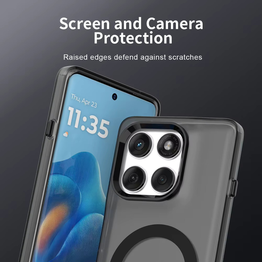 Magnetische kabellose Ladehülle für Motorola Edge 60 Fusion, Pro 50 Neo, G35, G56 und G86 in Bonbonfarben mit transparenter Rückseite - Bild 5