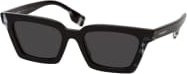 Burberry BE 4392U Sonnenbrille, Rechteckig, Vollrand, Kunststoff, Damen, black, grey - Bild 1