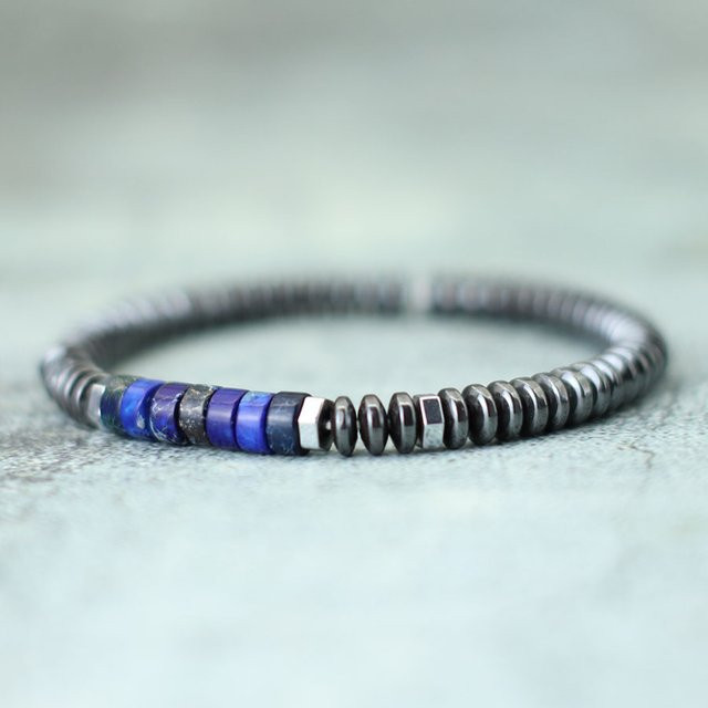 Noter Armband, Hämatit, Schwarz, Unisex - Bild 1