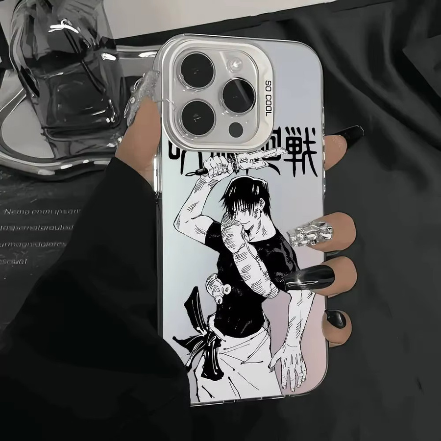 Stoßfeste Matte Schutzhülle im Jujutsu Toji Fushiguro Design für Apple iPhone 17 16 15 14 13 12 11 Pro Max - Bild 4