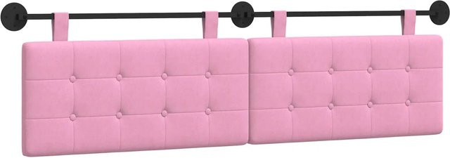 vidaXL Wandmontiertes Polsterpaneel in Rosa, B/H/T: 190 x 55 x 5 cm - Bild 1