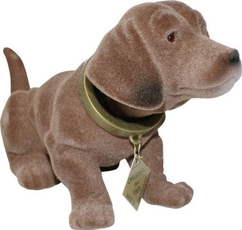 Rakso Kunststofferzeugnisse Wackeldackel Braun L: 17 cm, B: 8 cm - Bild 1