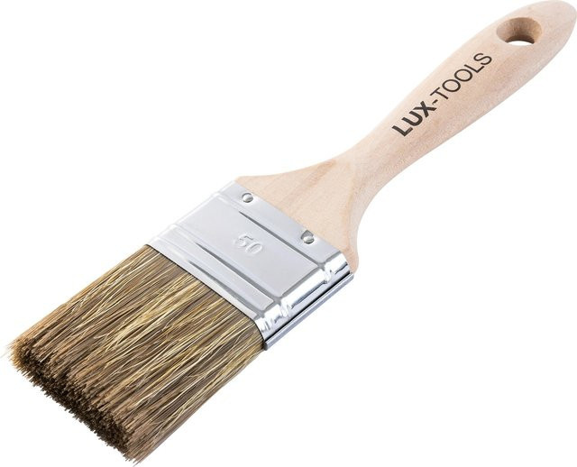LUX-TOOLS PRO Flachpinsel Lasur aus Synthetik mit Holzgriff, Breite: 50 mm - Bild 1