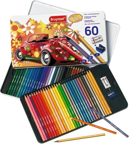 Bruynzeel Buntstifte im Metallkasten, 60 Stück, Multicolor - Bild 1