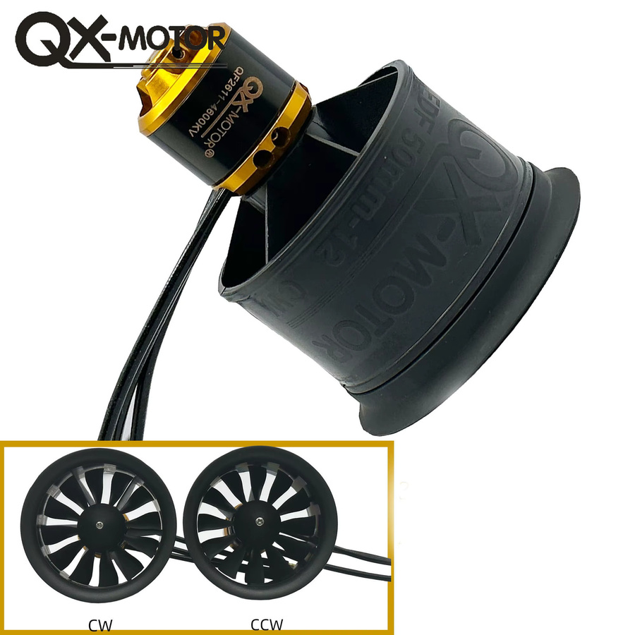 QX-MOTOR EDF-Kanalventilator, 50 mm, 12 Flügel, bürstenloser Motor, Zubehör - Bild 3