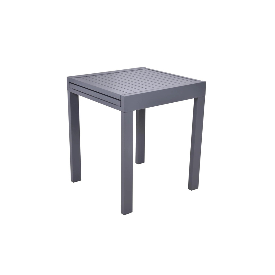 DELUKE Gartentisch CELIA Ausziehtisch aus Aluminium in Anthrazit, B/T/H: 65 x 65 x 75 cm - Bild 2