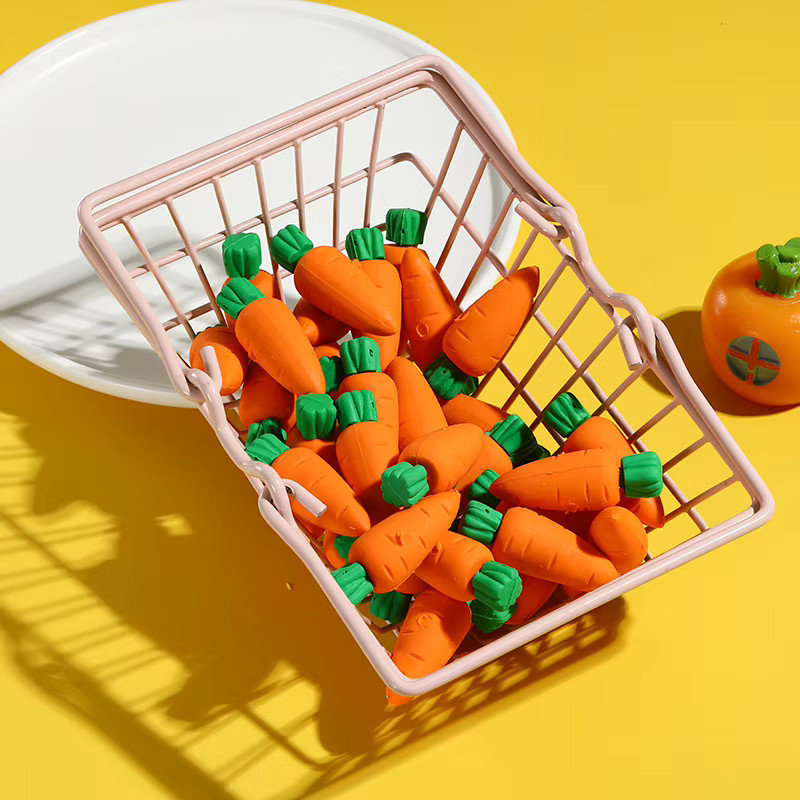 Niedlicher Karotten Radiergummi in 3D-Design für Kinder und Büro, Orange - Bild 2
