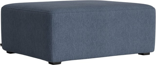 HAY Mags Ottomane 02 Small in Blau mit Leder und lackiertem Kiefernholz - Bild 1